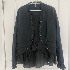 FREE PEOPLE ROMACE RUFFLE JACKET